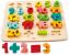 Puzzle, hape, cu 24 piese din lemn, numere multicolore, pentru dezvoltarea dexteritatii si a coordonarii mana ochi, pentru copiii peste un an
