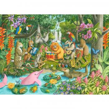 Puzzle trupa de muzica a animalelor, 100 piese