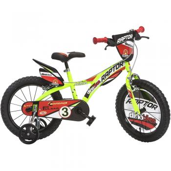 Bicicleta copii Dino Bikes 16` Raptor galben