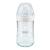 Biberon Nuk Nature Sense Sticla 240 ml Control Temperatura Tetina Silicon M 6-18 luni Alb