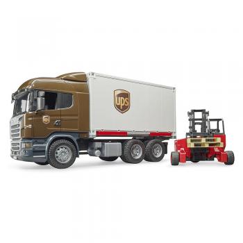 Bruder camion ups scania r-series si stivuitor