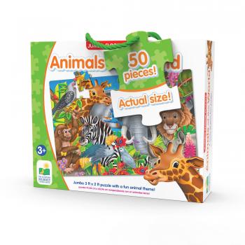 Puzzle mare de podea - animalele lumii