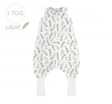 Sac de dormit cu picioare, bumbac 1 tog, eucalipt, s, 1-3 ani