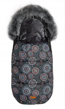 Sac de iarna sensillo olaf fleece 100x45 cm negru/rozete