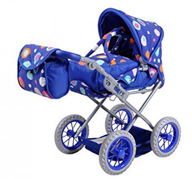 Carucior 2 in 1 pentru papusi Ruby Blue Splash