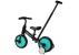 Bicicleta 3 in 1, cu pedale si roti ajutatoare pentru copii, negru-turcoaz, leantoys, 7679