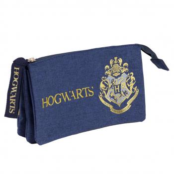 Penar harry potter hogwarts cu 3 compartimente, 22 x 11.5 x 3 cm