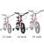 Bicicleta pentru copii 3-6 ani HappyCycles KidsCare, roti 14 inch, cu roti ajutatoare si frane pe disc, rosu