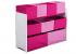 Organizator jucarii cu cadru din lemn Deluxe White Pink