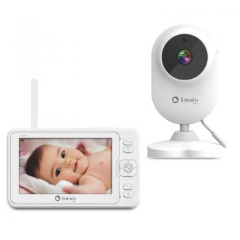 Lionelo - video monitor babyline 6.2, conexiune wi-fi, pana la 8h de functionare, comunicare bidirectionala, senzor de temperatura, alb