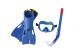 Set de scufundare pentru copii bestway cu masca de scufundari, tub de respiratie si labe de inot, albastru