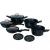 Set oale si tigai marmorate, 10 piese, black rose collection, berlinger haus, bh 1645