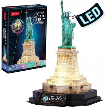 Cubicfun - puzzle 3d statuia libertatii editie luminoasa 79 piese