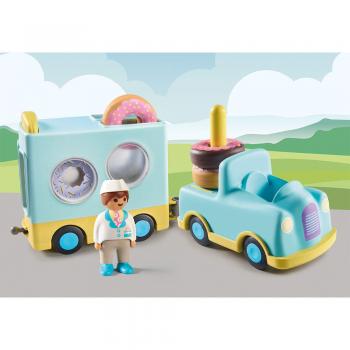 Playmobil - 1.2.3 camion cu gogosi de stivuit si sortat