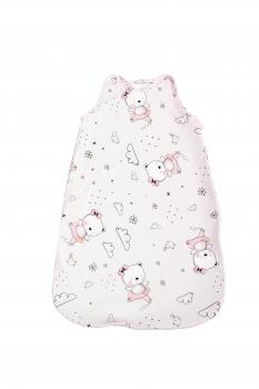 Sac de dormit, primavara/vara, pentru copii cu inaltimea maxima de 95 cm, pink ballerina bear