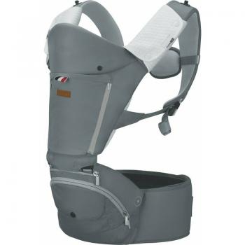 Marsupiu cu scaunel 6 in 1 easy mode de la 3.5 kg pana la 15 kg freeon grey