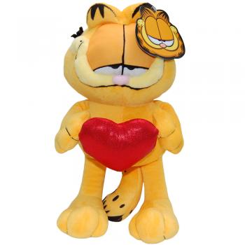 Jucarie din plus garfield cu inima, 32 cm