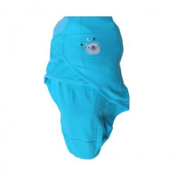 Body special bebelusi tip Wrap BO Jungle Ursulet Albastru, S, 3-6 kg, din bumbac