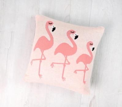 Perna decor bumbac flamingo roz