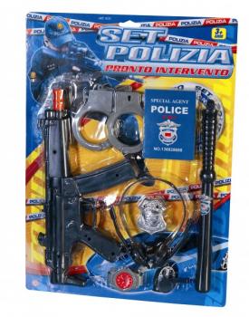 Set joaca politie RS Toys cu mitraliera si accesorii