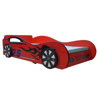Pat in forma de masina, Red Car, 180x80 cm