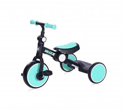 Tricicleta pentru copii, buzz, complet pliabila, black & turquoise