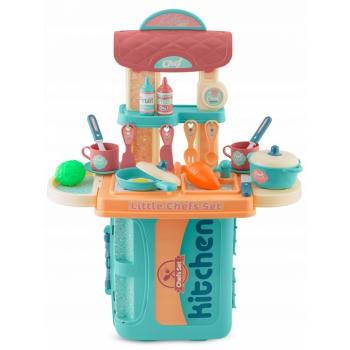 Bucatarie 3 in 1 cu accesorii incluse ricokids 772901 - turcoaz