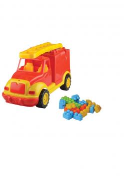 Masina pompieri 43 cm cu 38 piese constructie, in cutie Ucar Toys UC85