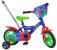 Bicicleta pentru baieti 10 inch, cu maner, roti ajutatoare, PJ Masks
