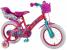 Bicicleta pentru fete 14 inch, cu scaun pentru papusi, roti ajutatoare si cosulet, Trolls