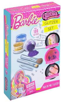 Joc pentru tatuare cu sclipici Glitza Barbie