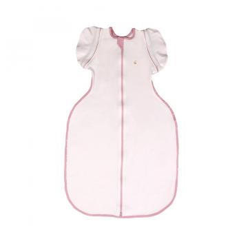 Sac de dormit swaddle first sleep blush pink, faza 2, pentru bebelusi 3-6 luni, tog 0.5 74 cm, 0.5 tog