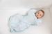 Sac de dormit swaddle first sleep coral blue, faza 2, pentru bebelusi 3-6 luni, tog 0.5 74 cm, 0.5 tog