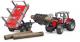 Tractor bruder massey ferguson 7480, cu incarcator frontal si remorca pentru lemne, br02046