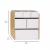 Organizator din material reciclat pentru jucarii, cream, 3 sprouts