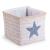 Cos de jucarii impletit 30X33X33cm WHITE STAR & CLOUD