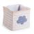 Cos de jucarii impletit 30X33X33cm WHITE STAR & CLOUD