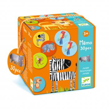 Joc memorie animale din jungla, djeco