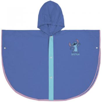Pelerina de ploaie tip poncho, stitch, albastru, 3 - 4 ani