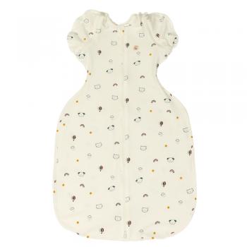 Sac de dormit swaddle first sleep kitty dreamland, faza 2, pentru bebelusi 3-6 luni, tog 0.5 74 cm, 0.5 tog