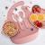 Set diversificare, appekids, 100% silicon, panda - old rose