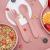 Set diversificare, appekids, 100% silicon, panda - old rose