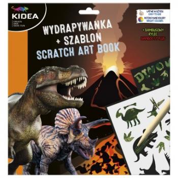 Carte de razuit dinosaurs, kidea, carton/hartie, cu sablon, multicolor, kwsbka