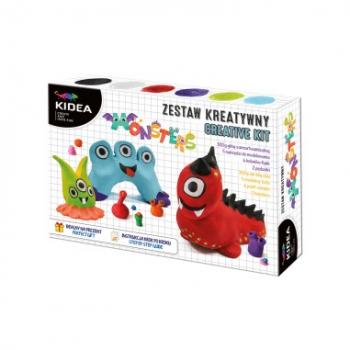 Set creativ, kidea, multicolor, plastelina monsters, gszpka