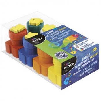 Set vopsea cu degetul, kidea, 8 culori, multicolor, fdps8ka