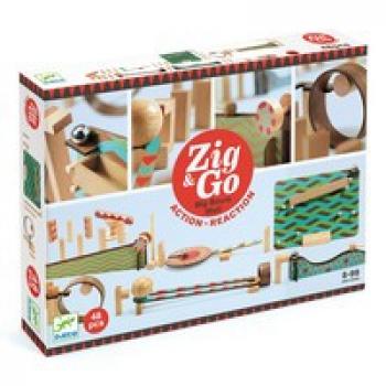Set de constructie trasee zig & go big boom 48 piese, djeco