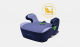 Inaltator auto junior isofix cu gurtfix i-size pixel navy, r129, osann