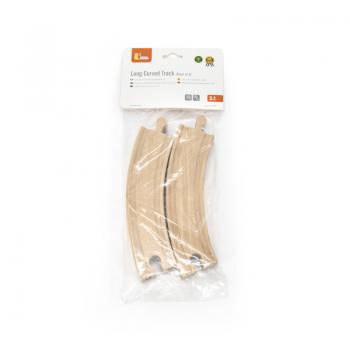 Set extensii sine din lemn lungi curbate pentru trenulete, 4 buc,viga