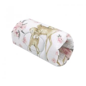 Perna pentru alaptat, miminu, tip manson, din bumbac certificat oeko tex standard 100, 25 cm, sweet deer pink