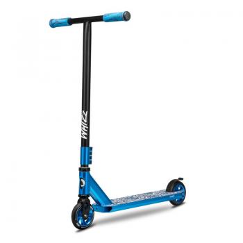 Trotineta, lionelo, whizz, pentru acrobatii, rulmenti abec-9, sistemul de compresie ihc 9, 20 - 100 kg, conform cu standardul european de securitate en14619, albastru